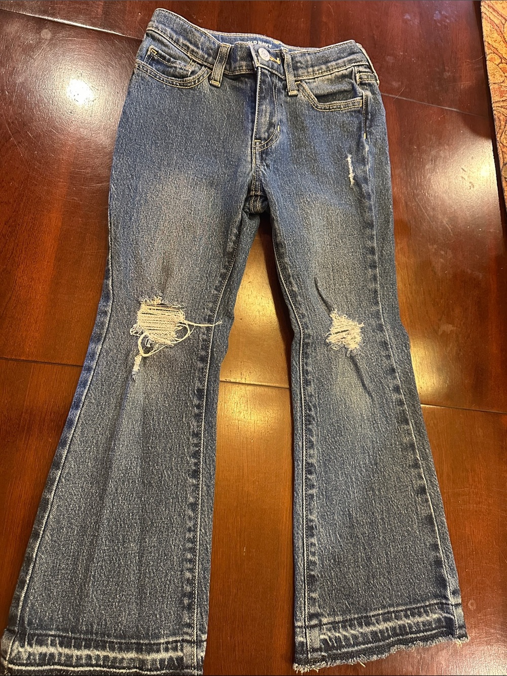 Old Navy Distressed Blue Kids Flare Jeans
